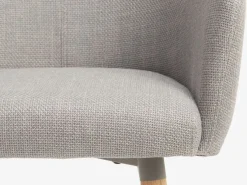 Spisebordsstol KLOSTER lysegråt stof/eg