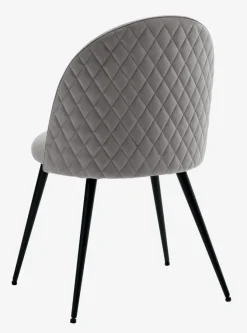 Spisebordsstol KOKKEDAL grå velour/sort