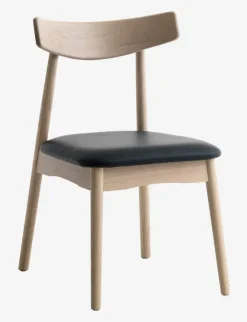 Spisebordsstol LYNGHOLM sort/lys eg