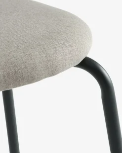 Spisebordsstol MALT sandfarvet stof/sort