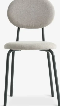 Spisebordsstol MALT sandfarvet stof/sort