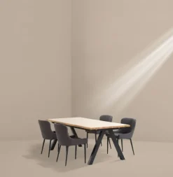 Spisebordsstol PEBRINGE grå/sort