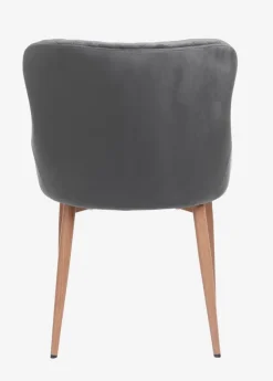 Spisebordsstol PEBRINGE velour grå/eg