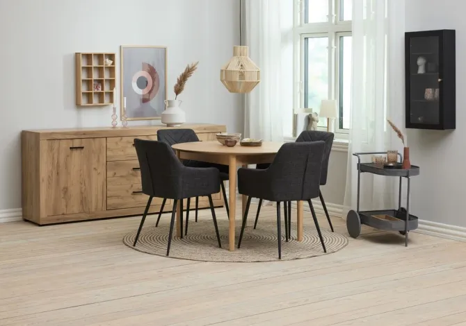 Spisebordsstol PURHUS grå/sort