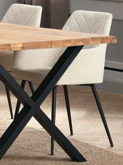 Spisebordsstol PURHUS råhvid/sort