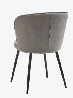 Spisebordsstol RISSKOV lysegråt stof/sort