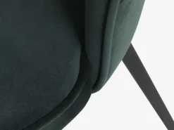 Spisebordsstol RISSKOV mørkegrøn velour/sort