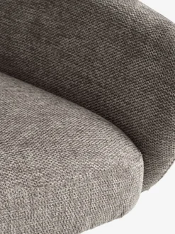 Spisebordsstol ROSTRUP drejebase sandfarvet stof/sort