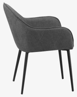 Spisebordsstol SABRO gråt stof/sort