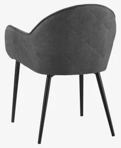 Spisebordsstol SABRO gråt stof/sort