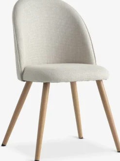 Spisebordsstol THORUP beige stof/egefarve