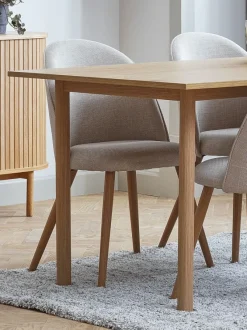 Spisebordsstol THORUP beige stof/egefarve