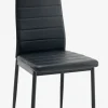 Spisebordsstol TOREBY sort kunstlæder/sort
