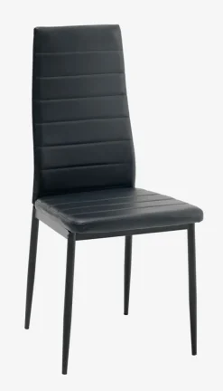 Spisebordsstol TOREBY sort kunstlæder/sort