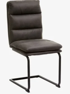 Spisebordsstol ULSTRUP antracitgråt stof/sort