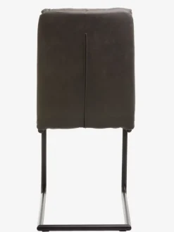 Spisebordsstol ULSTRUP antracitgråt stof/sort