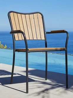 Stabelstol BASTRUP hårdttræ/sort