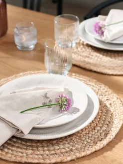 Stofserviet ENGFIOL 40x40 beige/grå 2 stk/pk