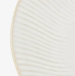 Tallerken STEFFEN Ø21 cm lertøj hvid