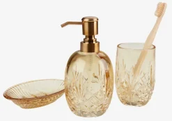 Tandbørsteholder EDSVALLA genanvendt glas gul