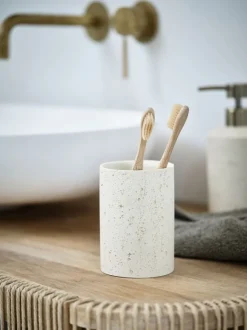 Tandbørsteholder TORUP beige sten