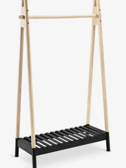 Tøjstativ JENNET m/skohylde natur/sort