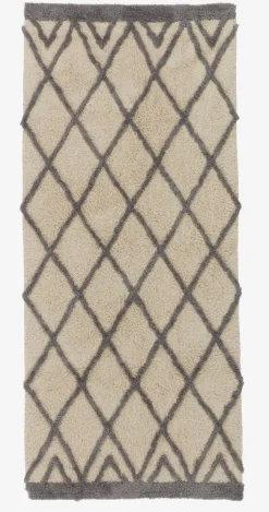 Tæppe PENGEURT 70x160 råhvid/grå