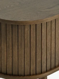 TV-bænk LYNGVIG 160cm 2 jalousilåger mørk eg