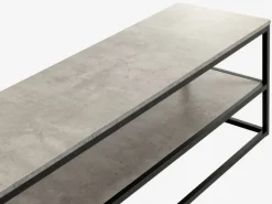 TV-bord DOKKEDAL 1 hylde betonfarve/sort