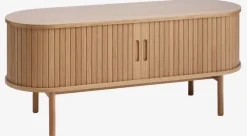 TV-bord LYNGVIG 120cm 2 jalousilåger natur eg