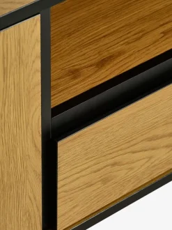 TV-bord ODENSE 2 låger 1 skuffe egefarve/sort