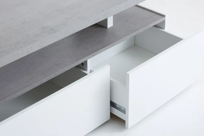 TV-bord TOFTLUND hvid/beton