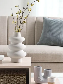 Vase ALVIS Ø20xH30cm hvid