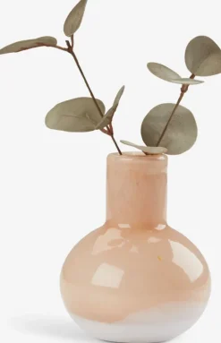 Vase ASLE Ø9xH11cm orange/hvid