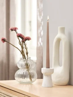 Vase INGEMAR B10xL8xH34cm hvid