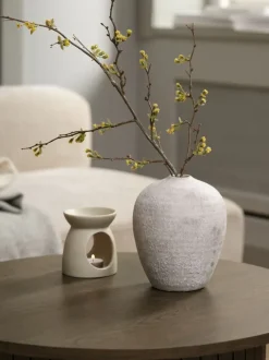 Vase IVAR Ø17xH21cm hvid/grå