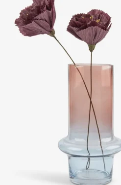 Vase KRIS Ø15xH26cm blå/rosa