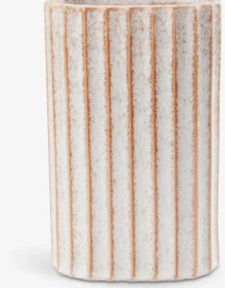 Vase LARSEN B11xL6xH18cm beige/terrakotta