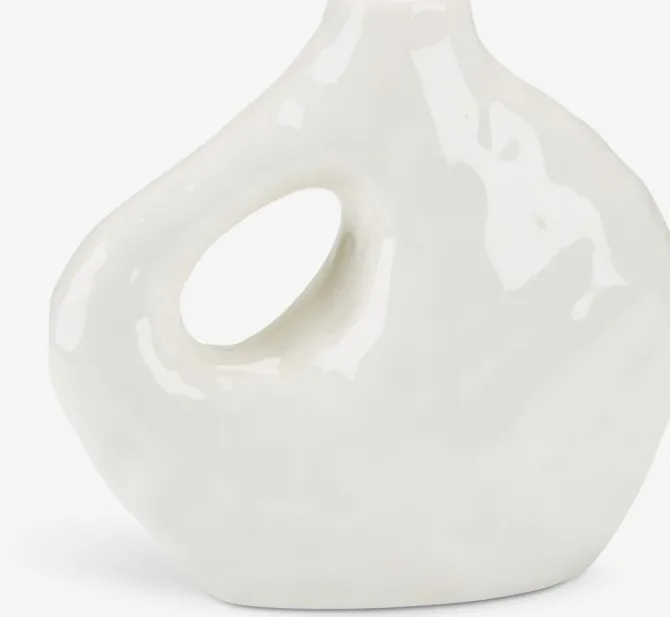 Vase SIGFRED B16xL7xH14cm hvid