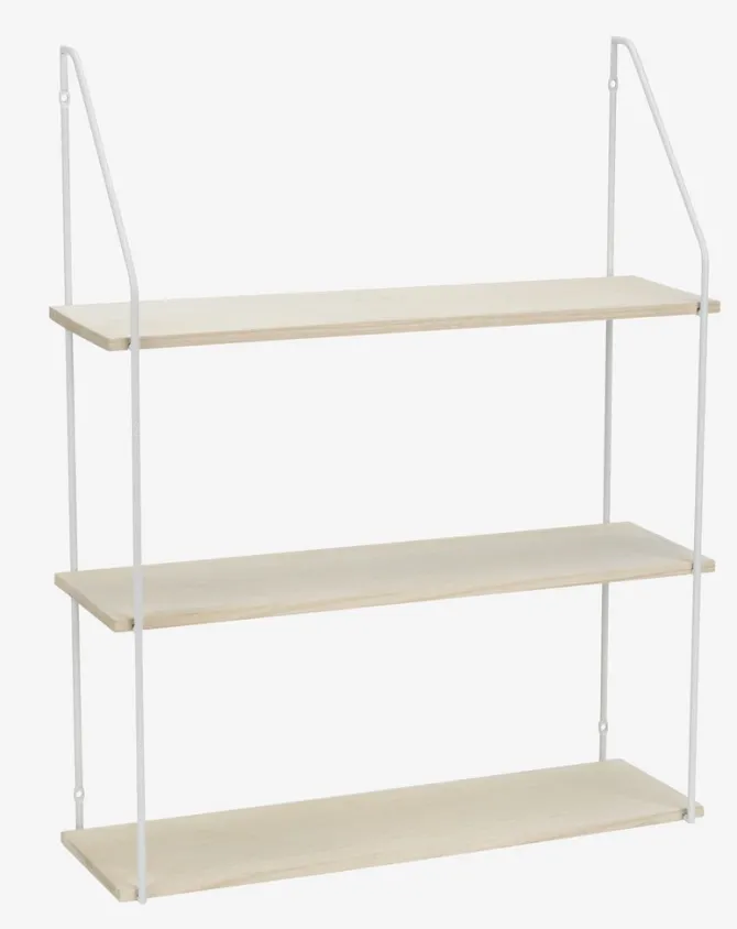Væghylde HEJLSMINDE 3 hylder hvid/natur