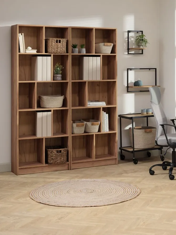 Væghylde TRAPPEDAL 2 stk/pk egefarve/sort