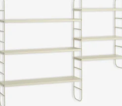 Væghylde VANDRUP 6 justerbare hylder beige
