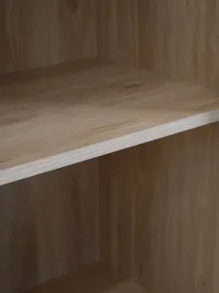 Vitrine KIRKEBY 2 låger hvid/egefarve