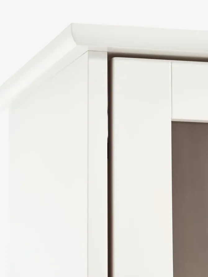 Vitrine KIRKEBY 2 låger hvid/egefarve