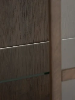 Vitrine VESTERBY høj 2 låger mørk eg