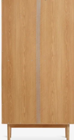 Vitrine VESTERBY høj 2 låger eg natur