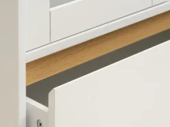 Vitrineskab FENSMARK 2 låger hvid/eg