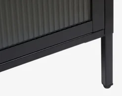 Vitrineskab HOPTRUP 1 låge sort stål