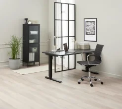 Vitrineskab HOPTRUP 1 låge sort stål