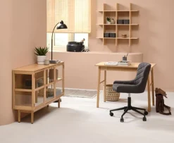 Vitrineskab LANGELINIE 3 låger eg